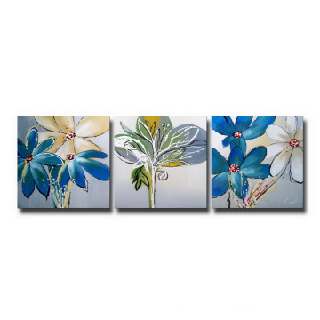 Handgemachte Wand-Kunst-Blumen-Ölgemälde-Segeltuch